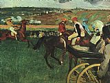 Edgar Degas Canvas Paintings - At the Races